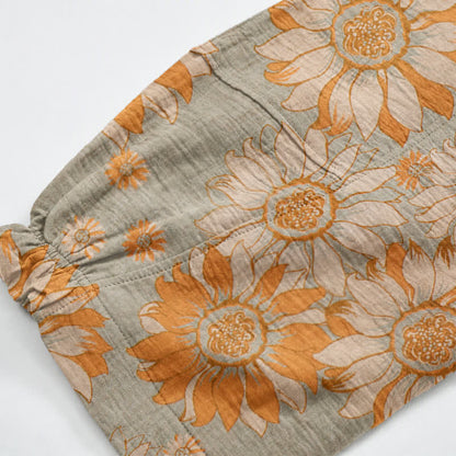 Ownkoti Vintage Sunflower Cotton Lounge Pants - image 13