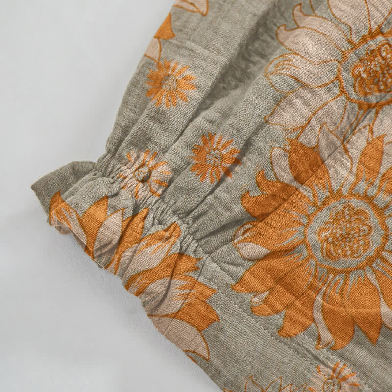 Ownkoti Vintage Sunflower Cotton Lounge Pants - image 12