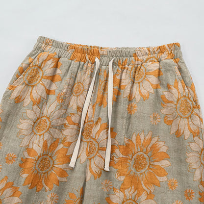 Ownkoti Vintage Sunflower Cotton Lounge Pants - image 10