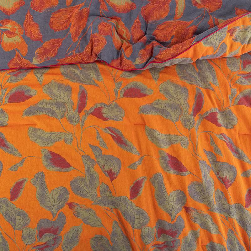 Ownkoti Orange Autumn Leaf Cotton Gauze Quilt - image 13