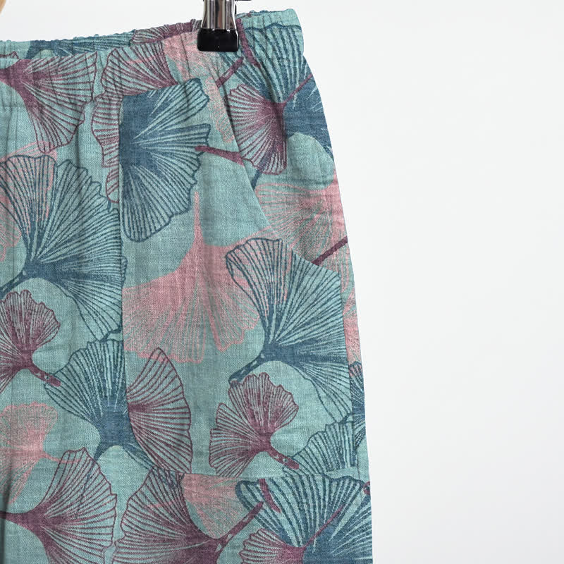 Ownkoti Chinese Style Ginkgo Leaf Pajama Set - image 4