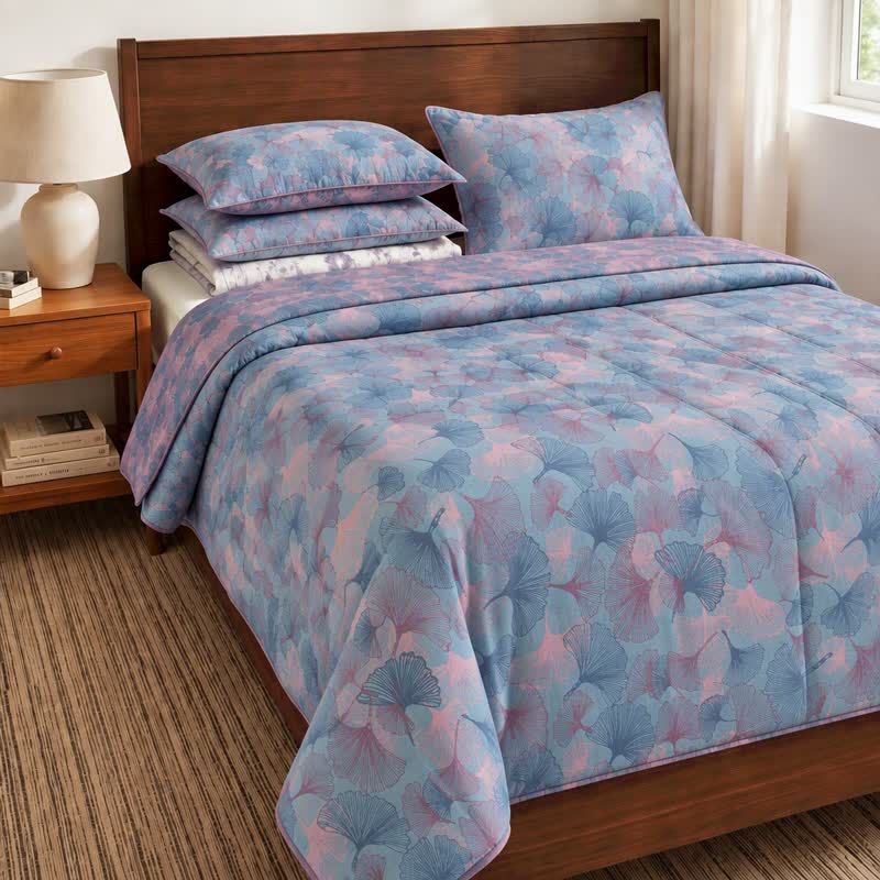 Ownkoti Reversible Ginkgo Leaf Cotton Gauze Quilt - image 2