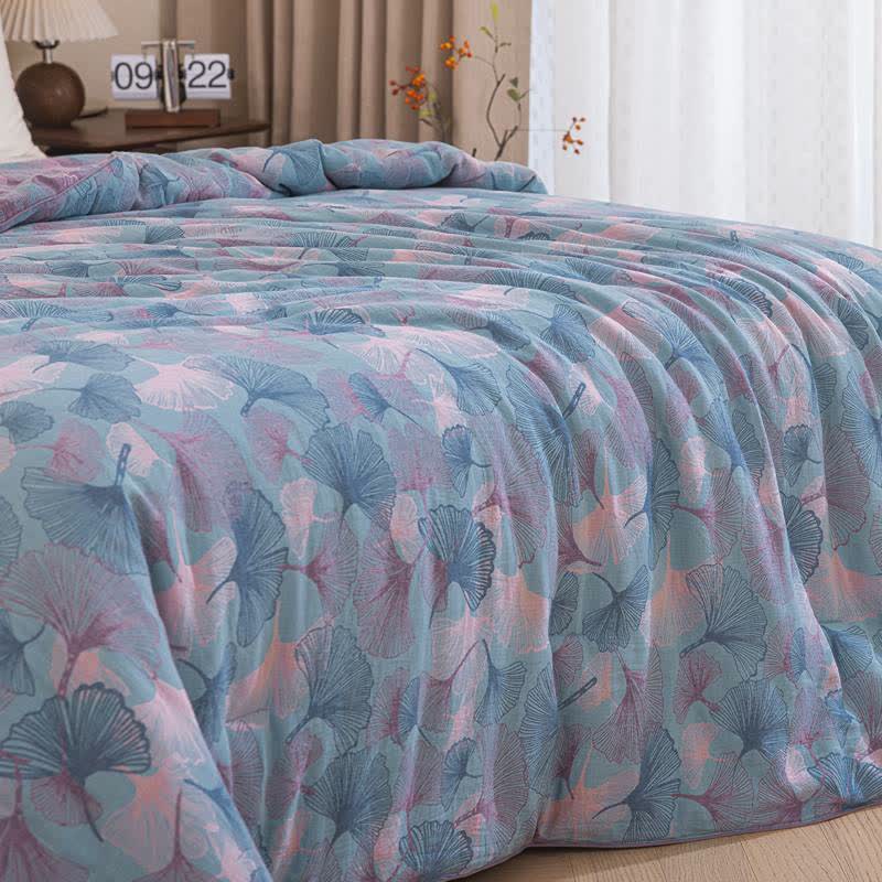 Ownkoti Reversible Ginkgo Leaf Cotton Gauze Quilt - image 10