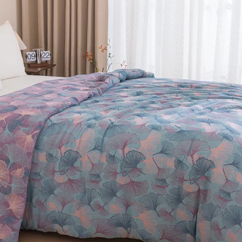 Ownkoti Reversible Ginkgo Leaf Cotton Gauze Quilt - image 8