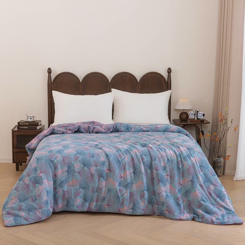 Ownkoti Reversible Ginkgo Leaf Cotton Gauze Quilt - image 12