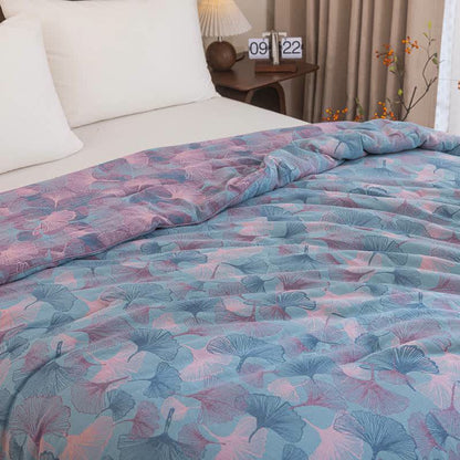 Ownkoti Reversible Ginkgo Leaf Cotton Gauze Quilt - image 9