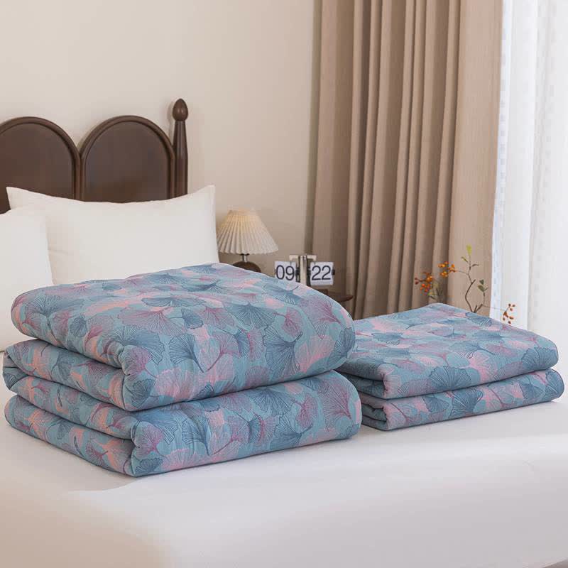 Ownkoti Reversible Ginkgo Leaf Cotton Gauze Quilt - image 3