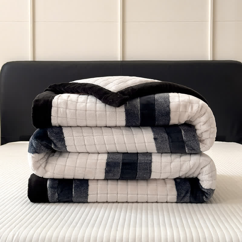 Ownkoti Geometric Grid Stripe Soft Throw Blanket - image 1