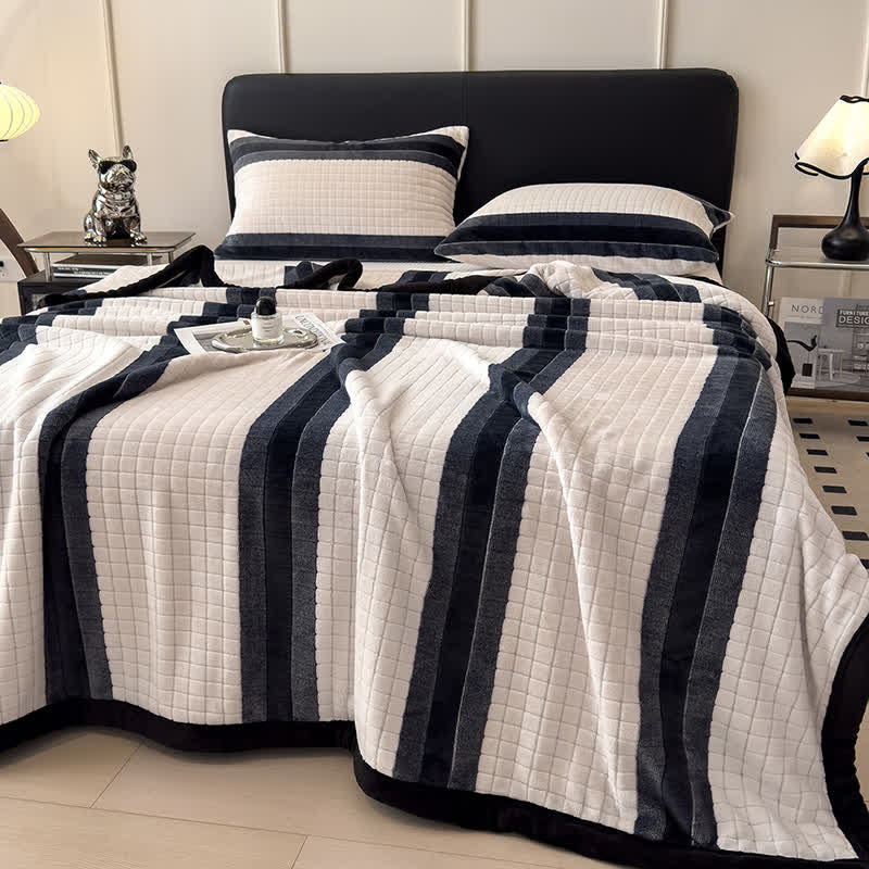 Ownkoti Geometric Grid Stripe Soft Throw Blanket - image 3