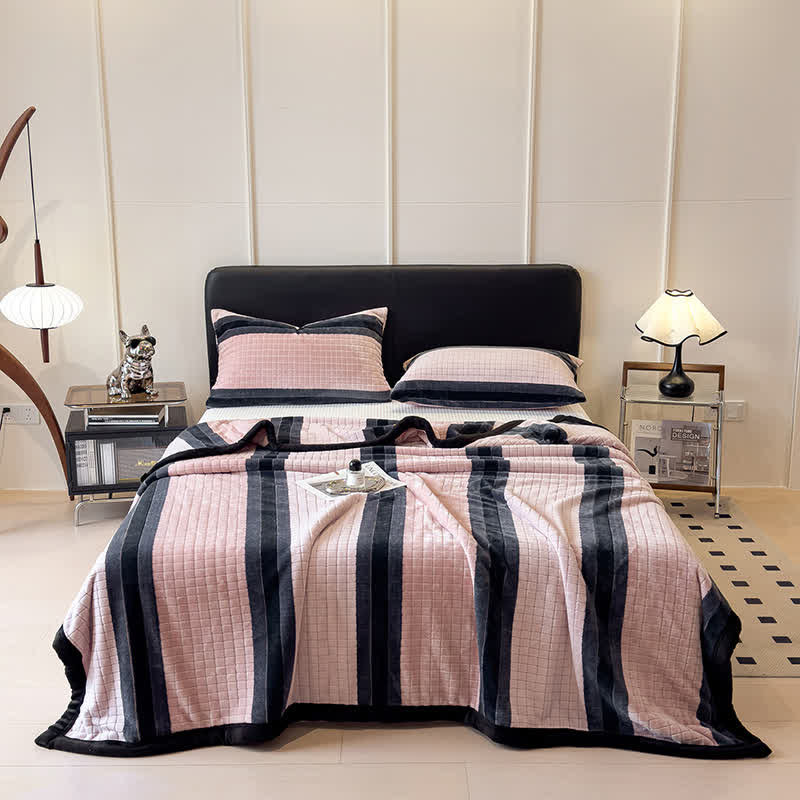 Ownkoti Geometric Grid Stripe Soft Throw Blanket - image 17