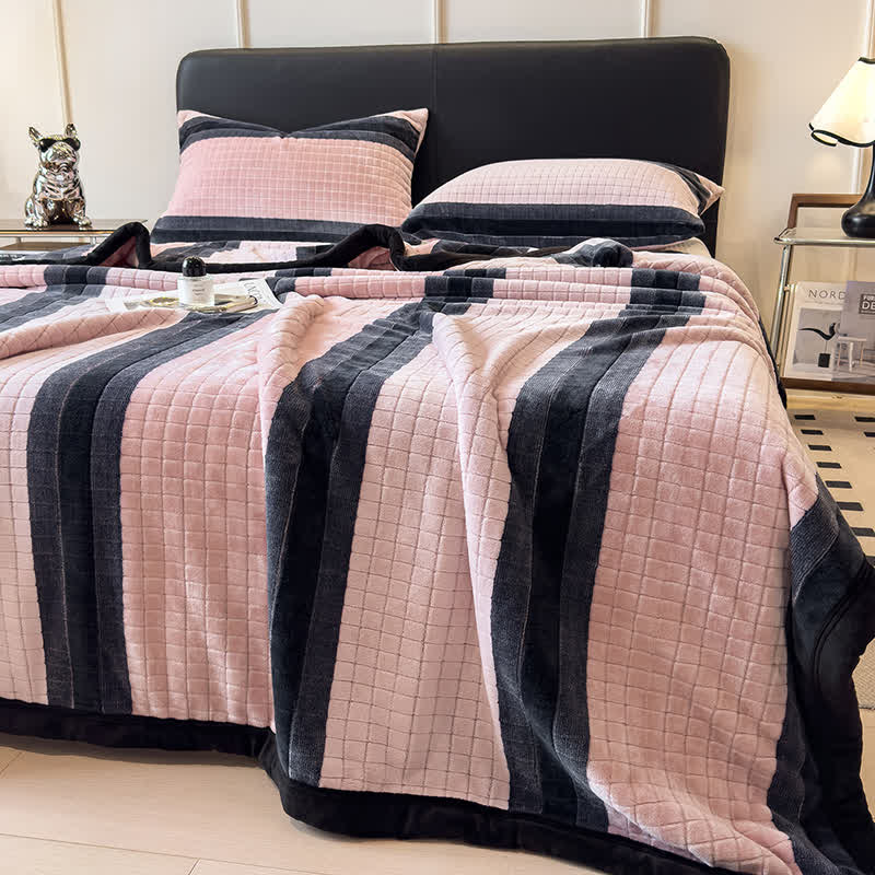 Ownkoti Geometric Grid Stripe Soft Throw Blanket - image 13