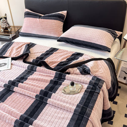 Ownkoti Geometric Grid Stripe Soft Throw Blanket - image 12