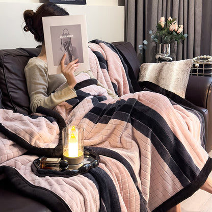 Ownkoti Geometric Grid Stripe Soft Throw Blanket - image 19