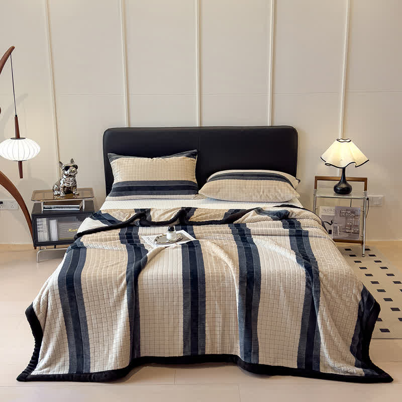 Ownkoti Geometric Grid Stripe Soft Throw Blanket - image 28