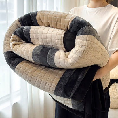 Ownkoti Geometric Grid Stripe Soft Throw Blanket - Khaki - 79" x 91" - image 22