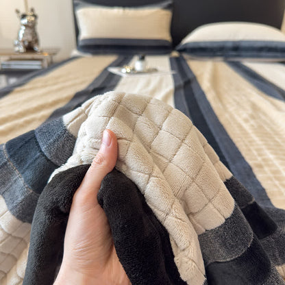 Ownkoti Geometric Grid Stripe Soft Throw Blanket - image 31