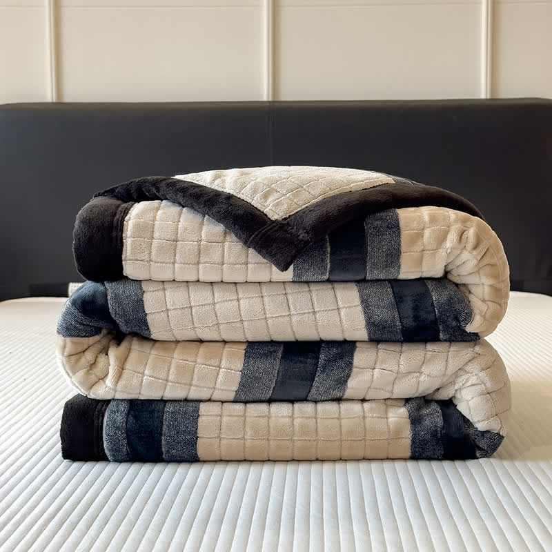 Ownkoti Geometric Grid Stripe Soft Throw Blanket - image 23