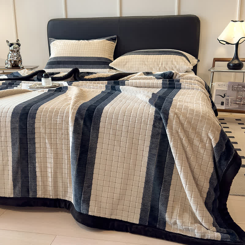 Ownkoti Geometric Grid Stripe Soft Throw Blanket - image 27