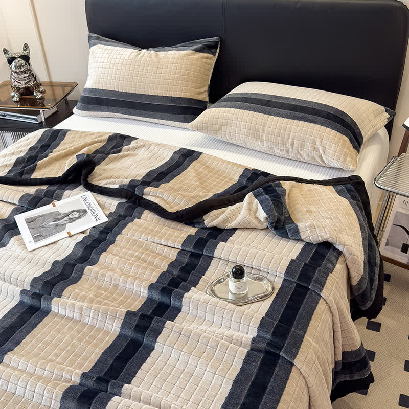 Ownkoti Geometric Grid Stripe Soft Throw Blanket - image 24