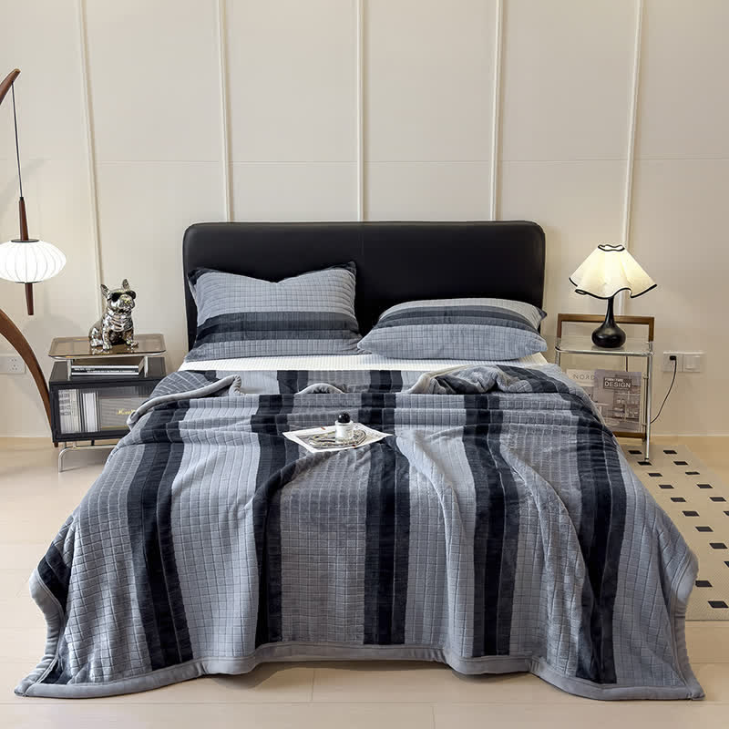 Ownkoti Geometric Grid Stripe Soft Throw Blanket - image 37