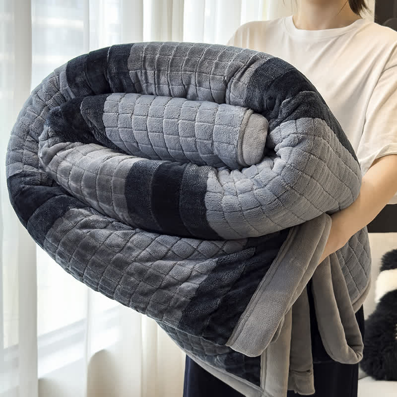 Ownkoti Geometric Grid Stripe Soft Throw Blanket - Blue - 79" x 91" - image 32