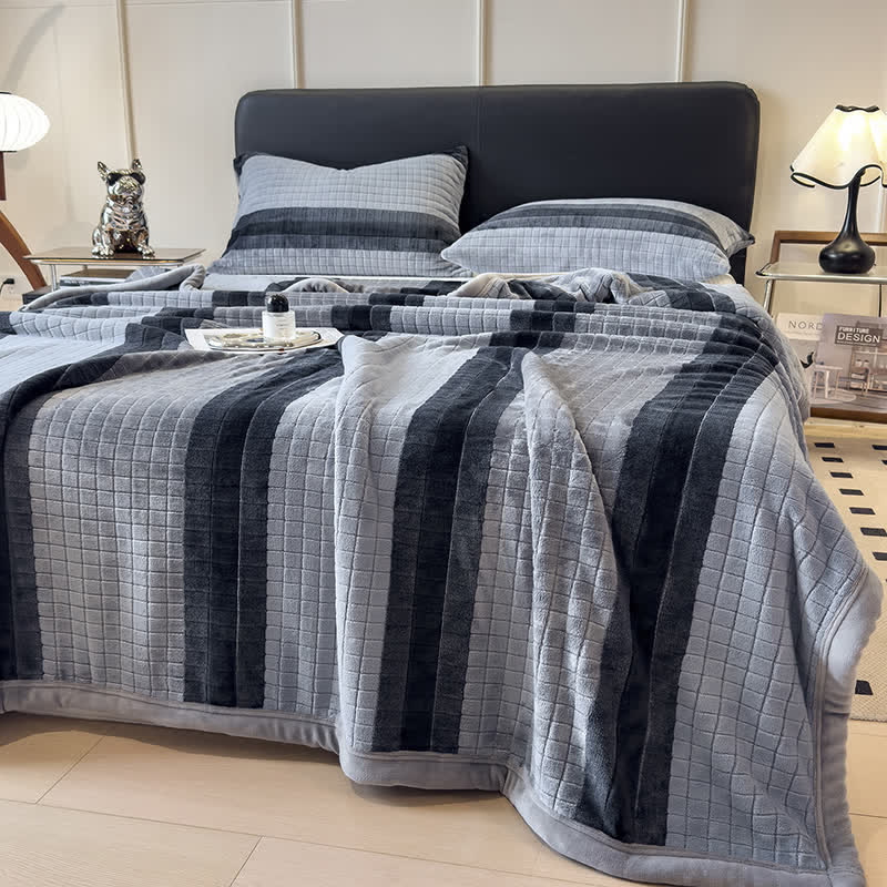 Ownkoti Geometric Grid Stripe Soft Throw Blanket - image 35