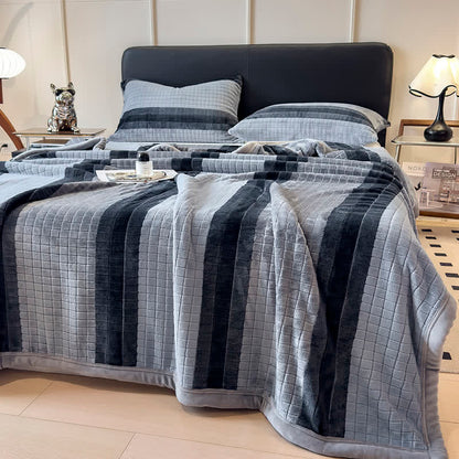 Ownkoti Geometric Grid Stripe Soft Throw Blanket - image 35