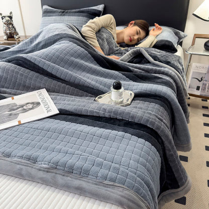 Ownkoti Geometric Grid Stripe Soft Throw Blanket - image 36