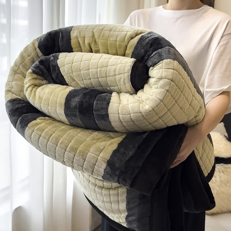 Ownkoti Geometric Grid Stripe Soft Throw Blanket - Green - 79" x 91" - image 42