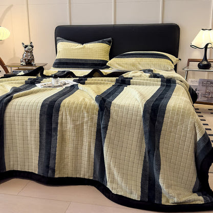 Ownkoti Geometric Grid Stripe Soft Throw Blanket - image 45