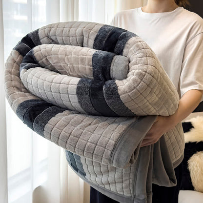 Ownkoti Geometric Grid Stripe Soft Throw Blanket - Light Gray - 79" x 91" - image 52