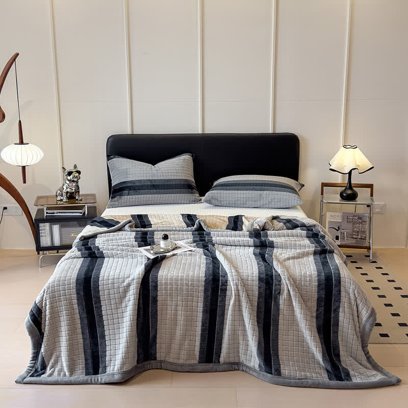 Ownkoti Geometric Grid Stripe Soft Throw Blanket - image 57