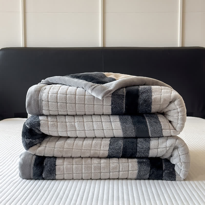 Ownkoti Geometric Grid Stripe Soft Throw Blanket - image 53