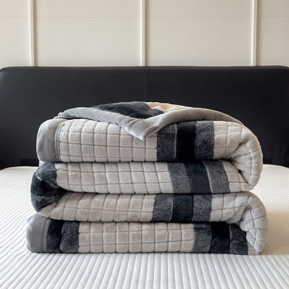Ownkoti Geometric Grid Stripe Soft Throw Blanket - image 53