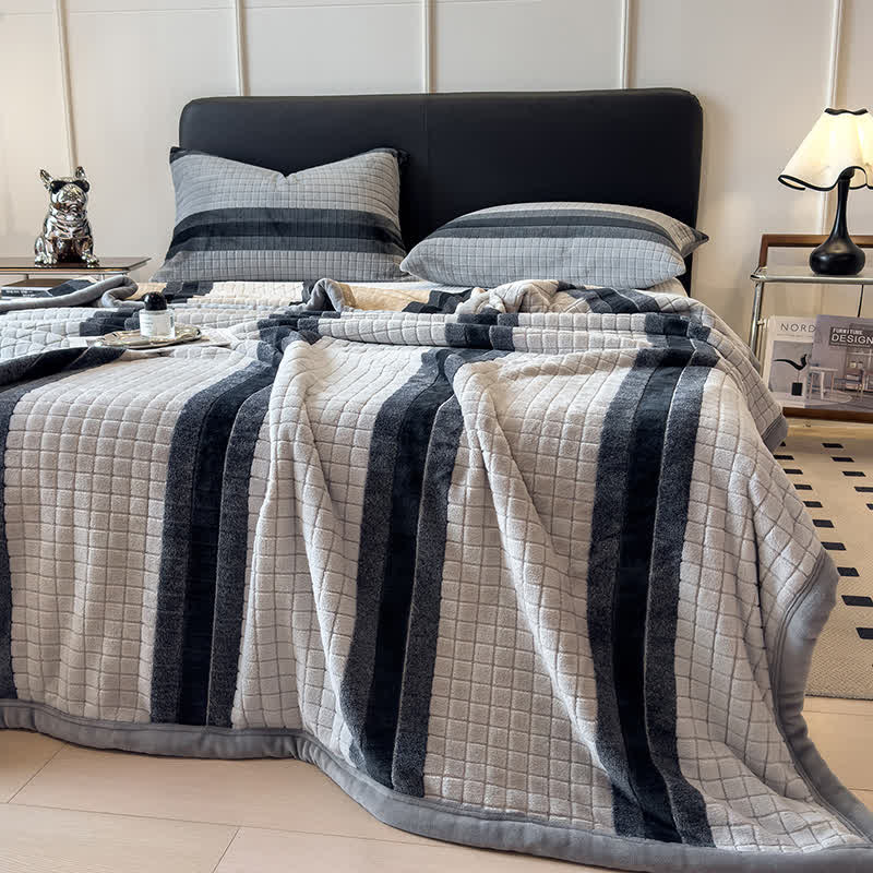 Ownkoti Geometric Grid Stripe Soft Throw Blanket - image 55