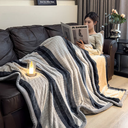 Ownkoti Geometric Grid Stripe Soft Throw Blanket - image 59
