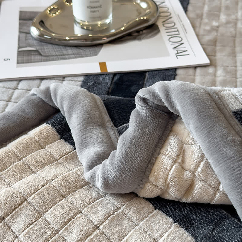 Ownkoti Geometric Grid Stripe Soft Throw Blanket - image 61