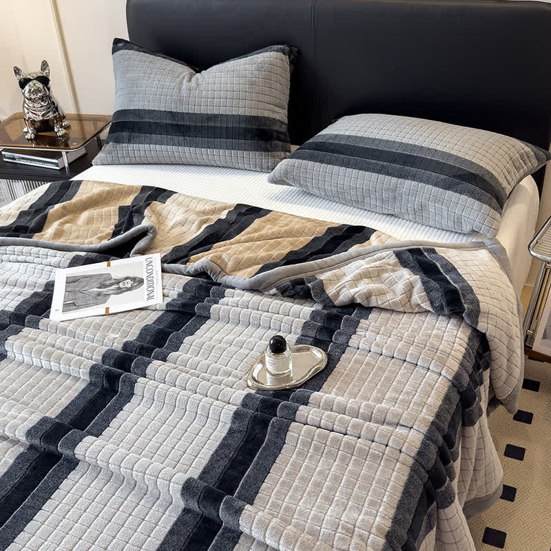Ownkoti Geometric Grid Stripe Soft Throw Blanket - image 54