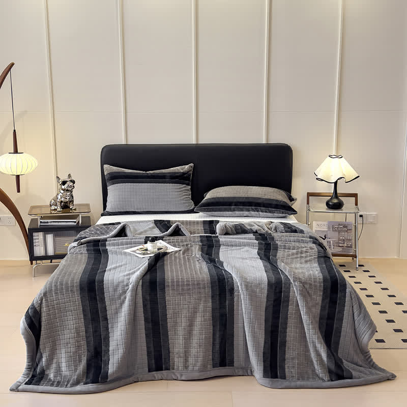 Ownkoti Geometric Grid Stripe Soft Throw Blanket - image 67