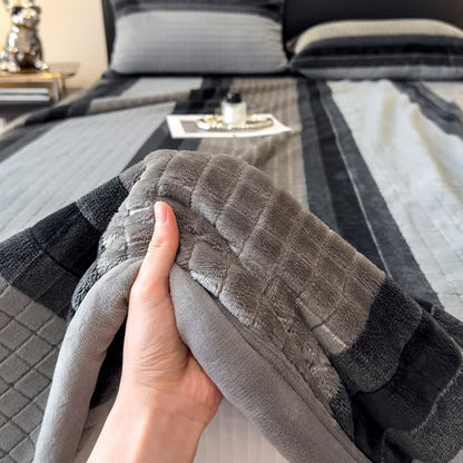 Ownkoti Geometric Grid Stripe Soft Throw Blanket - image 70