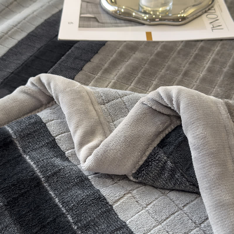 Ownkoti Geometric Grid Stripe Soft Throw Blanket - image 71