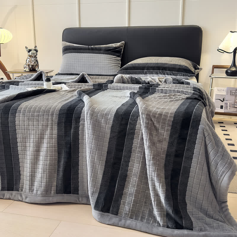 Ownkoti Geometric Grid Stripe Soft Throw Blanket - image 65