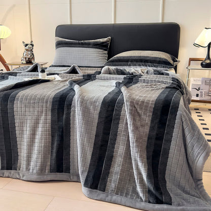 Ownkoti Geometric Grid Stripe Soft Throw Blanket - image 65