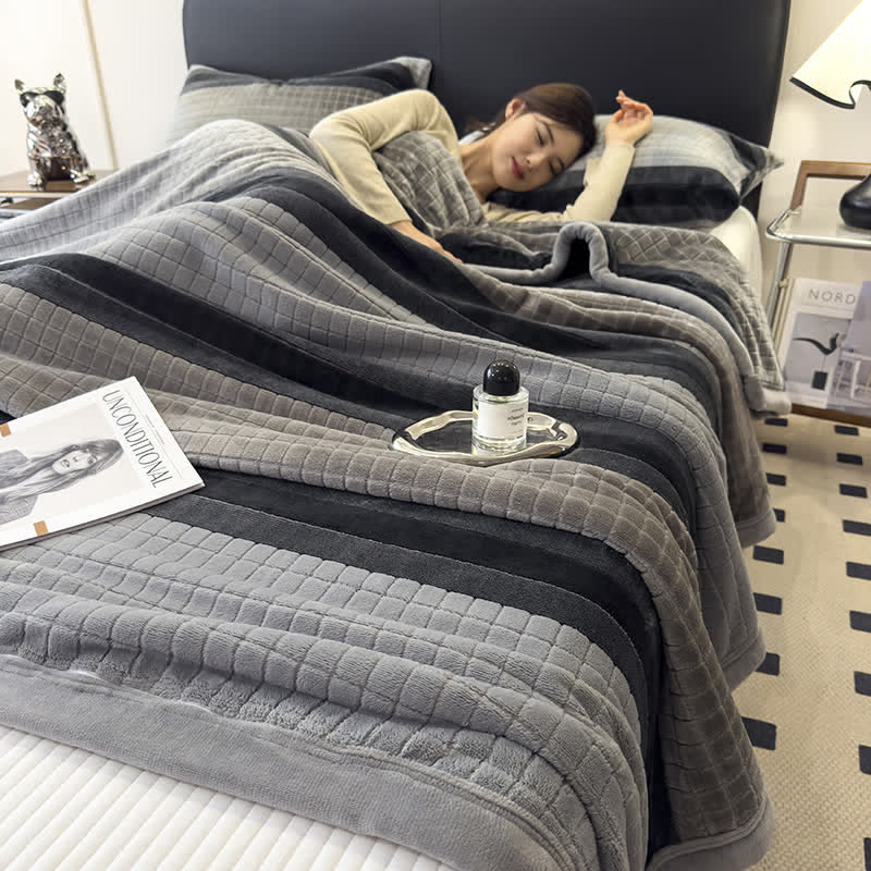 Ownkoti Geometric Grid Stripe Soft Throw Blanket - image 66