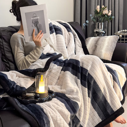 Ownkoti Geometric Grid Stripe Soft Throw Blanket - image 8