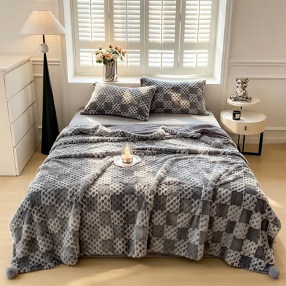 Ownkoti Checkered Grid Reversible Throw Blanket - image 12