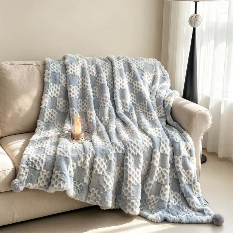 Ownkoti Checkered Grid Reversible Throw Blanket - image 31