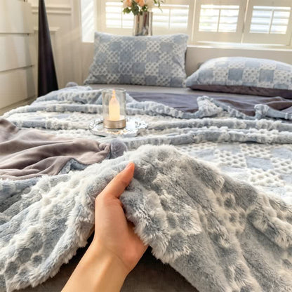 Ownkoti Checkered Grid Reversible Throw Blanket - image 32