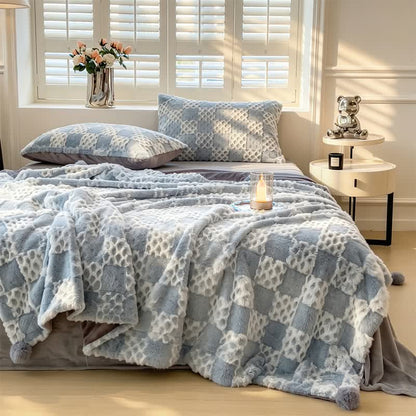 Ownkoti Checkered Grid Reversible Throw Blanket - image 29