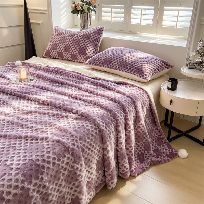 Ownkoti Checkered Grid Reversible Throw Blanket - image 37